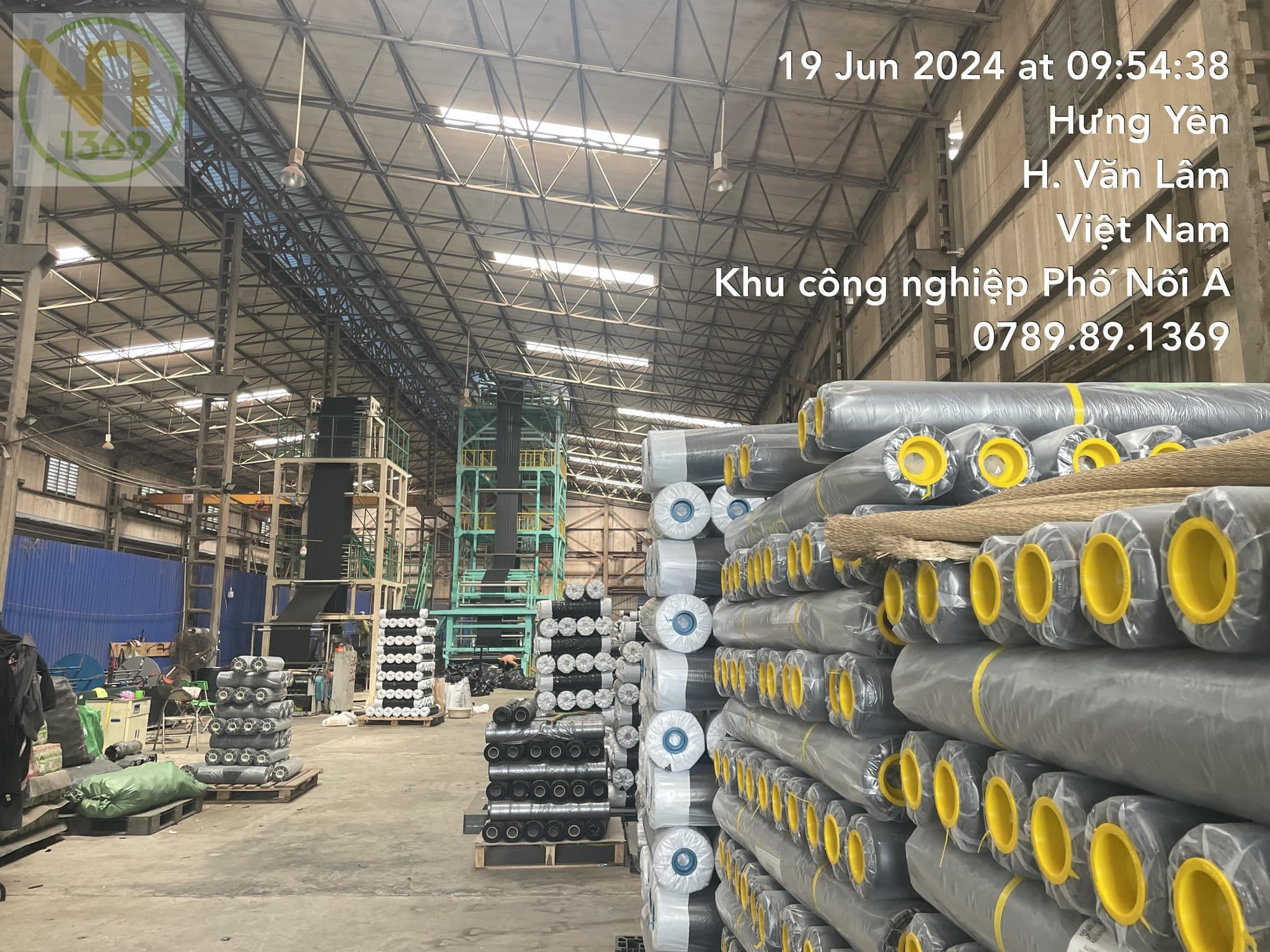 Mulch film rolls inside the VN1369 production facility